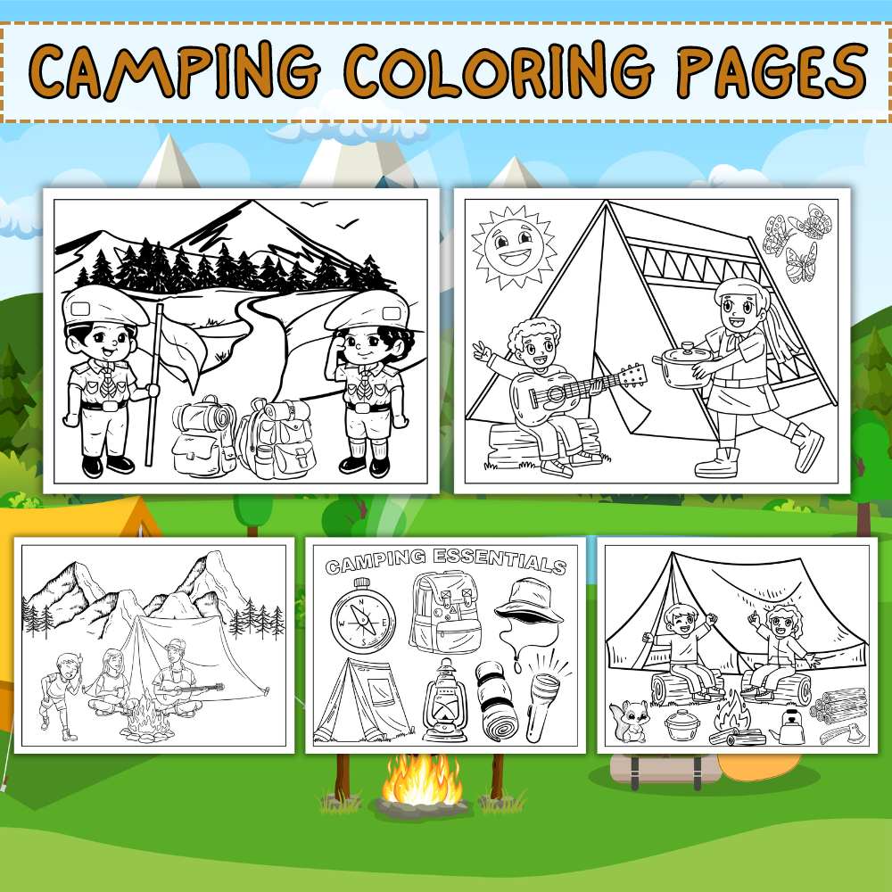 Camping Coloring Pages