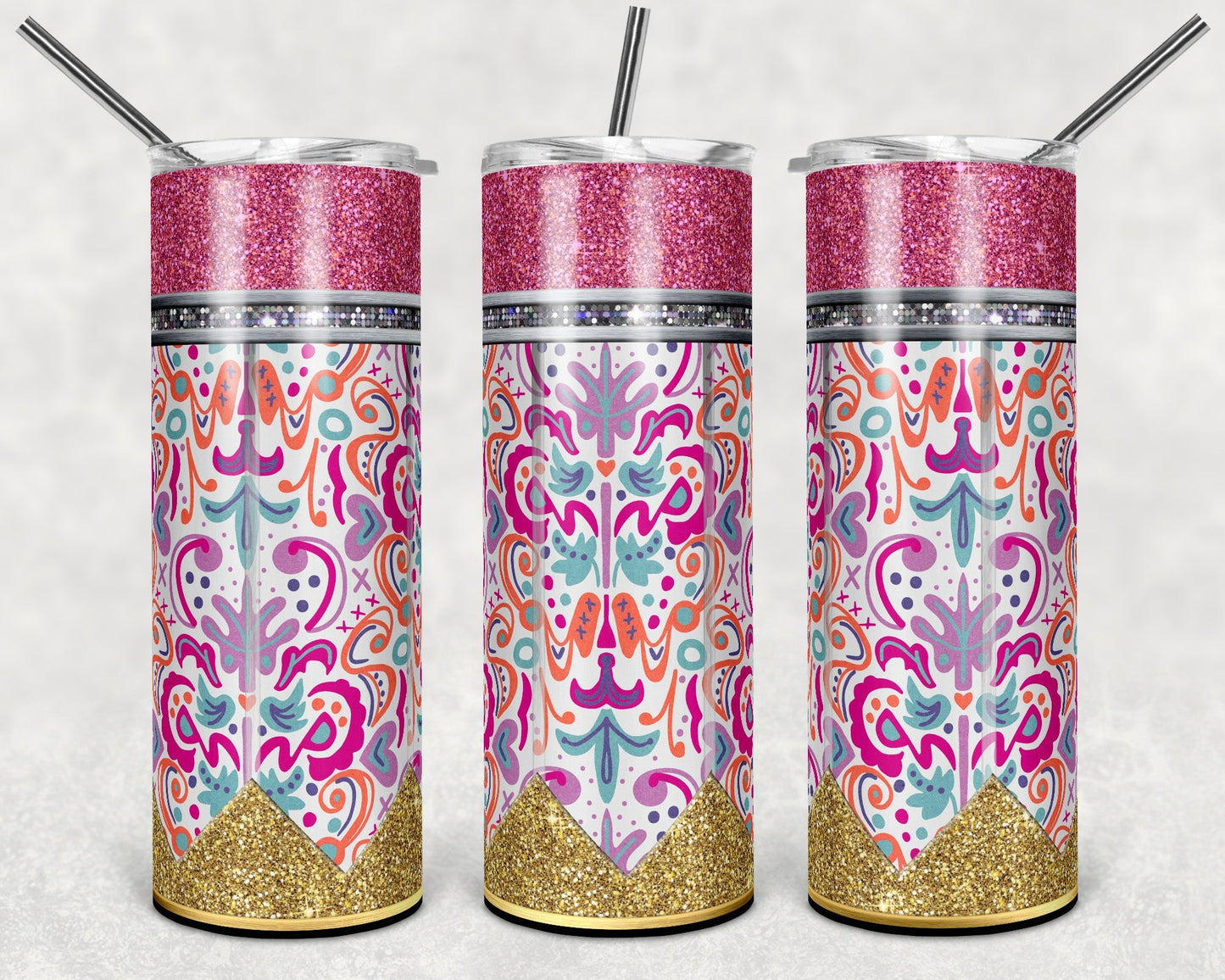 Glitter Pencil *Choose your Class, 36 options!!!* 20oz Skinny Tumbler Grape Vine Wholesale