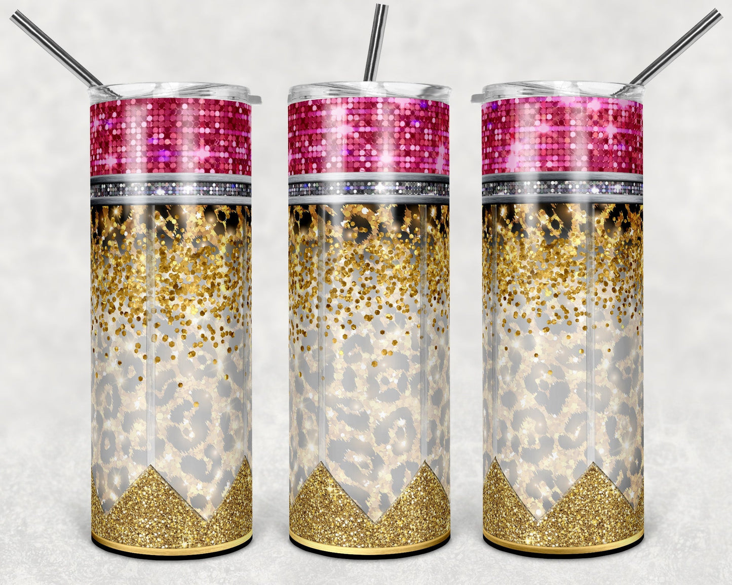 Glitter Pencil *Choose your Class, 36 options!!!* 20oz Skinny Tumbler Grape Vine Wholesale