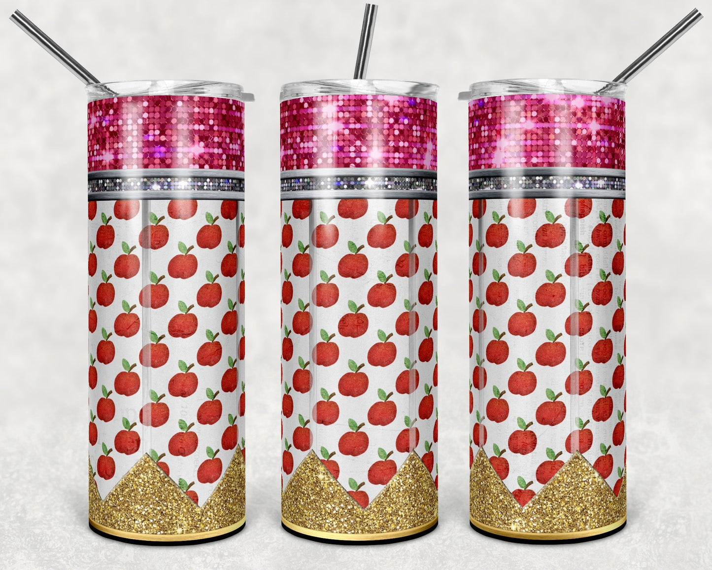 Glitter Pencil *Choose your Class, 36 options!!!* 20oz Skinny Tumbler Grape Vine Wholesale