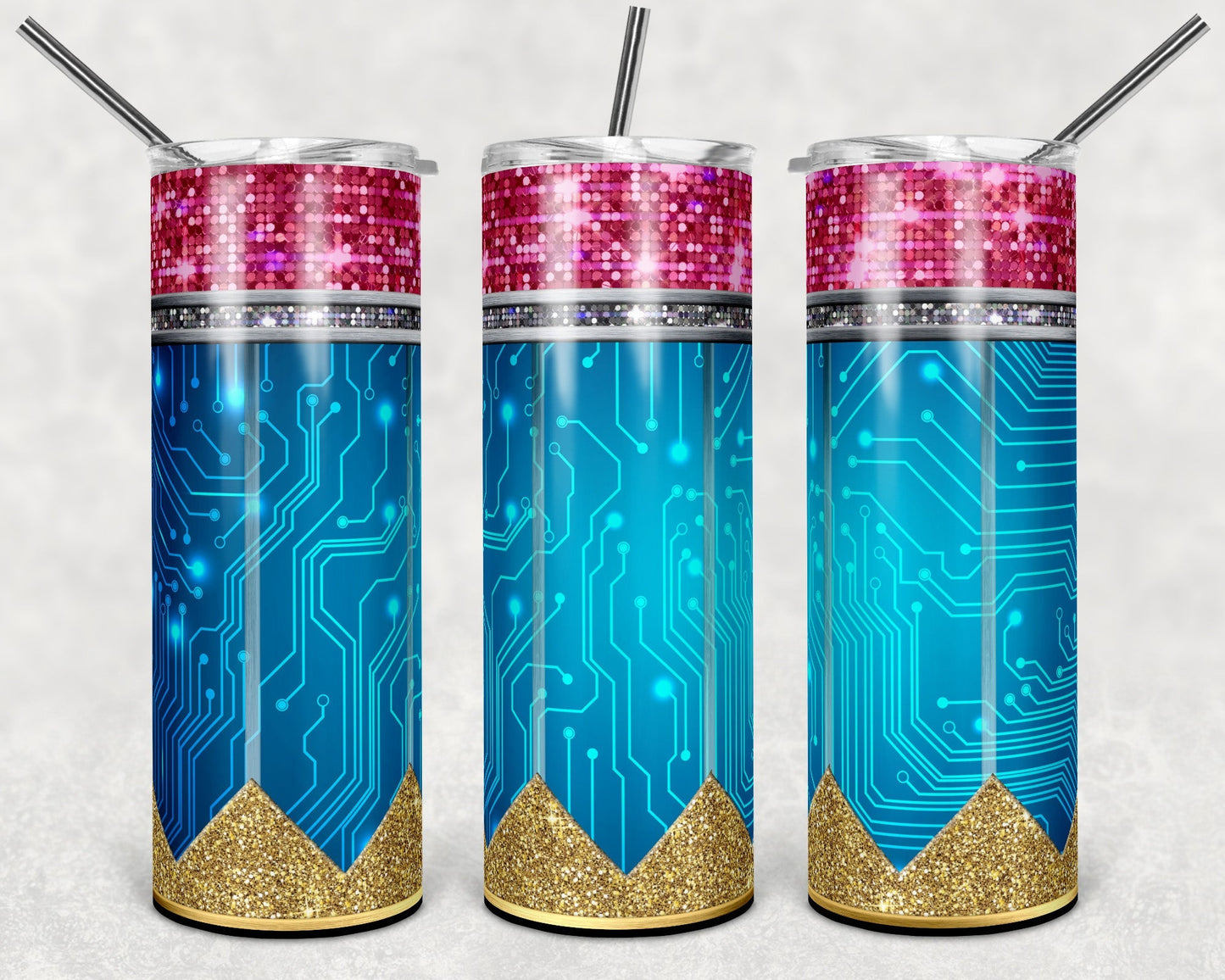 Glitter Pencil *Choose your Class, 36 options!!!* 20oz Skinny Tumbler Grape Vine Wholesale