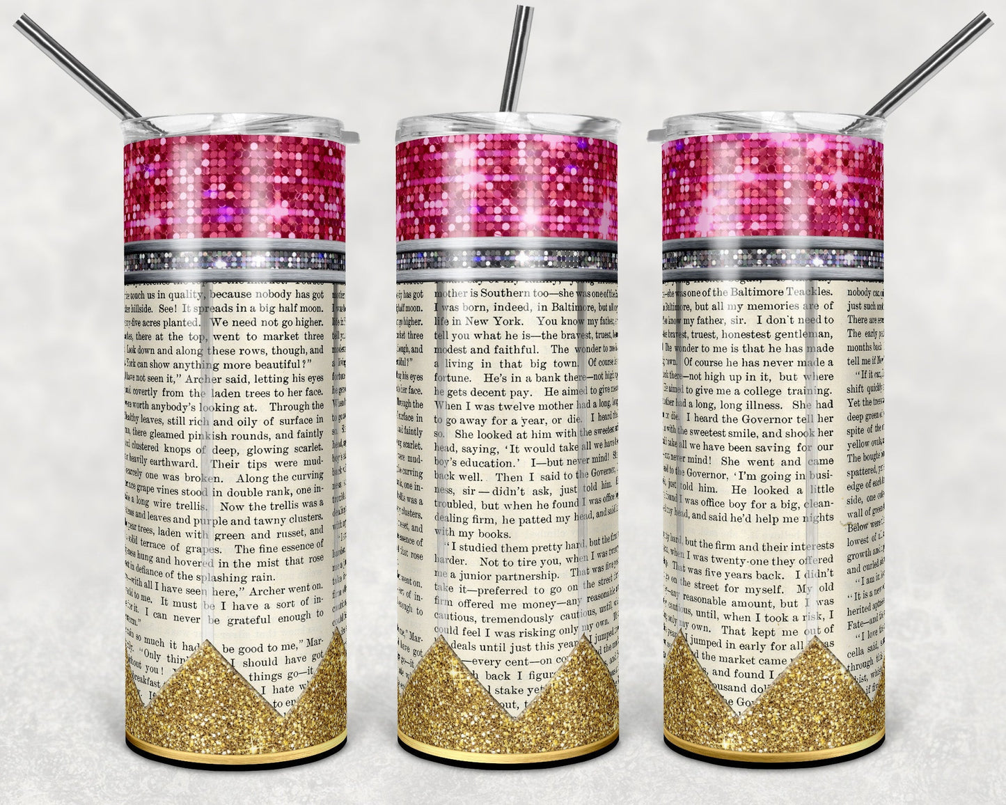 Glitter Pencil *Choose your Class, 36 options!!!* 20oz Skinny Tumbler Grape Vine Wholesale