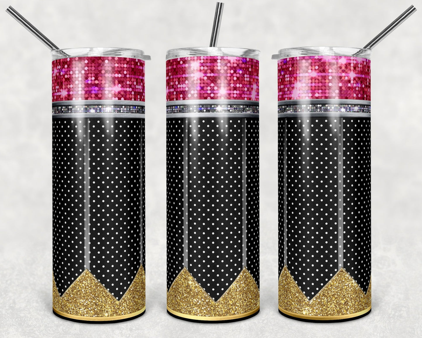 Glitter Pencil *Choose your Class, 36 options!!!* 20oz Skinny Tumbler Grape Vine Wholesale