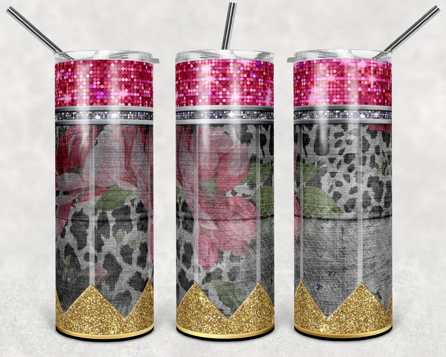 Glitter Pencil *Choose your Class, 36 options!!!* 20oz Skinny Tumbler Grape Vine Wholesale
