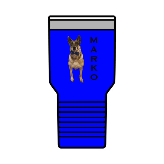 Personalized Insulated Tumbler - K-9 Unit Design, 30oz