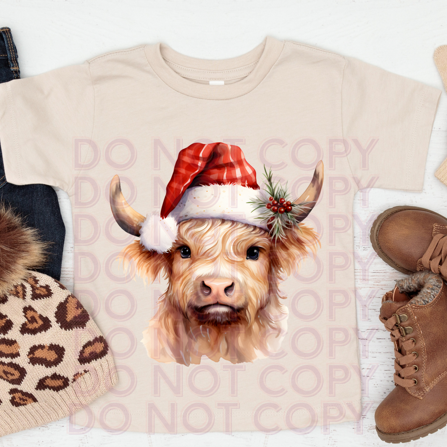 Christmas Cow Toddler & Youth Shirt