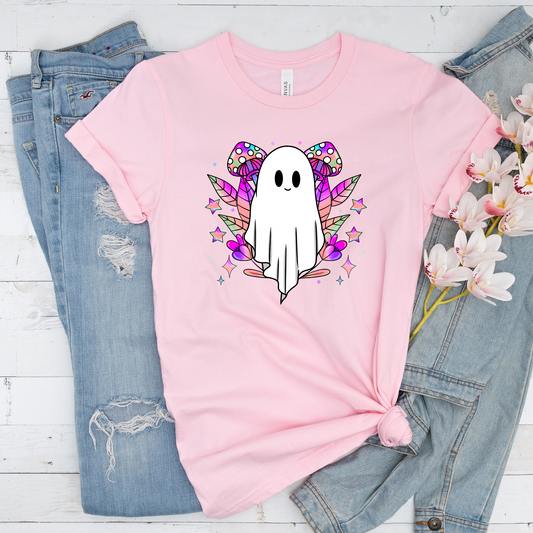 Cute Neon Ghost Short Sleeve Tee - 2 Peas Tees