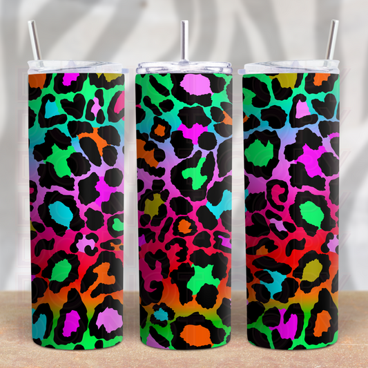 Bright 90s Leopard 20oz tumbler - 2 Peas Tees