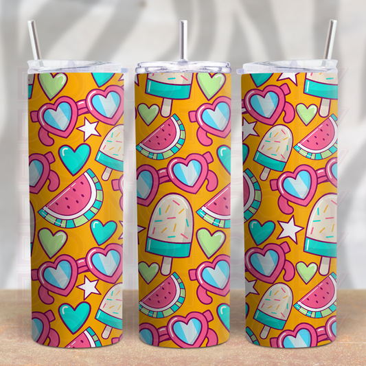 Summer Sunnies and Treats 20oz tumbler - 2 Peas Tees