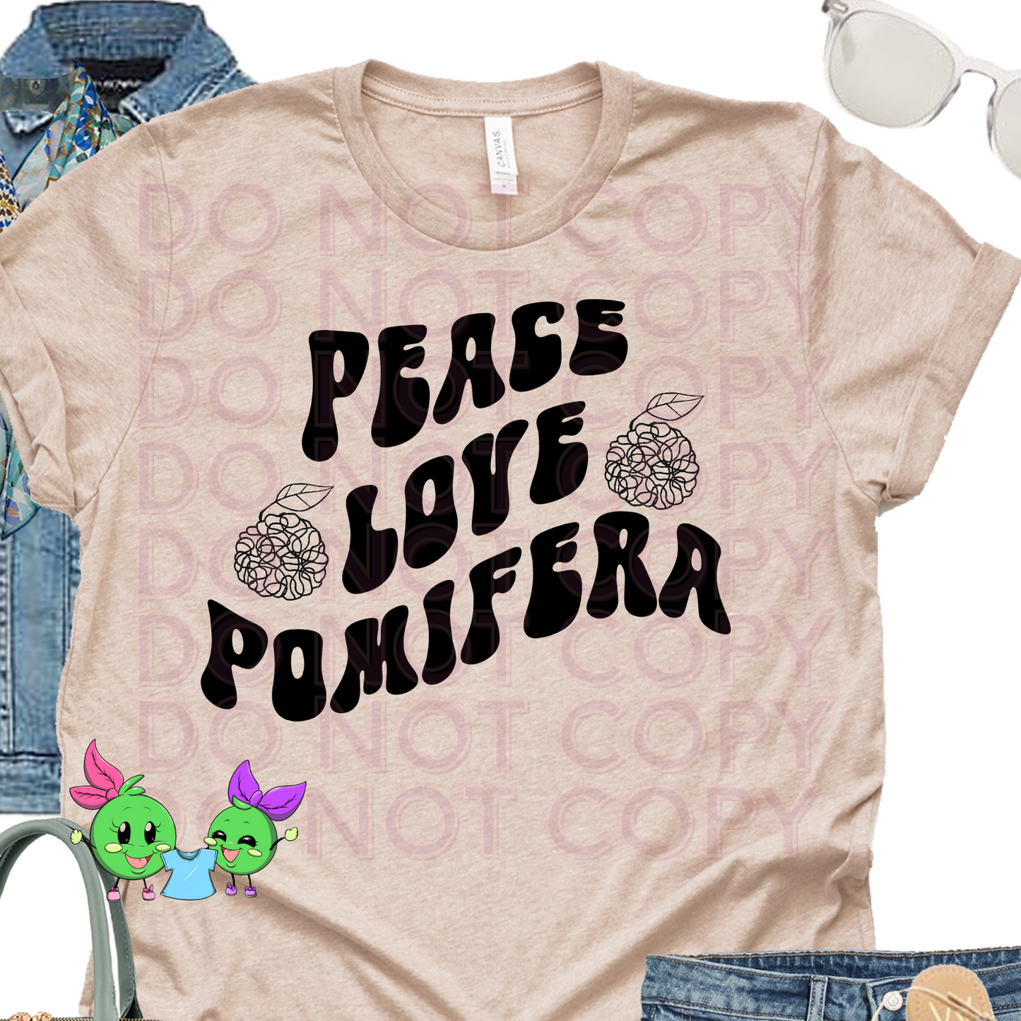 Peace Love Pomifera -wave- Choose Your shirt Style