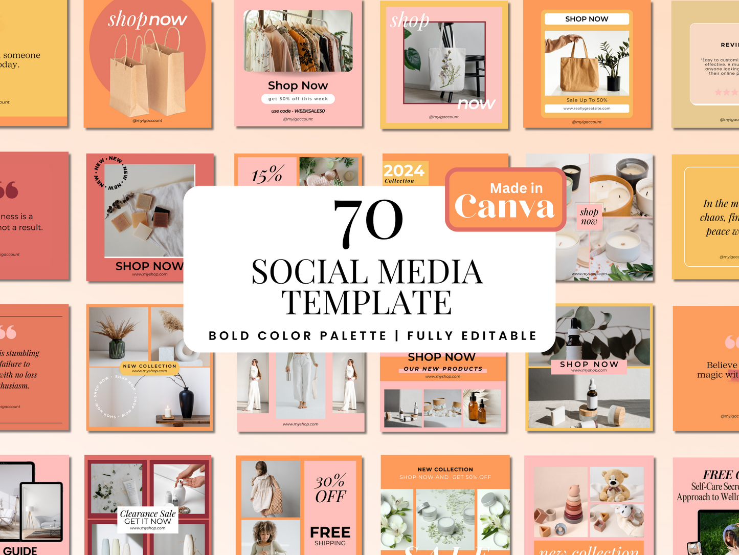 Colorful Social Media Templates (Canva Templates)