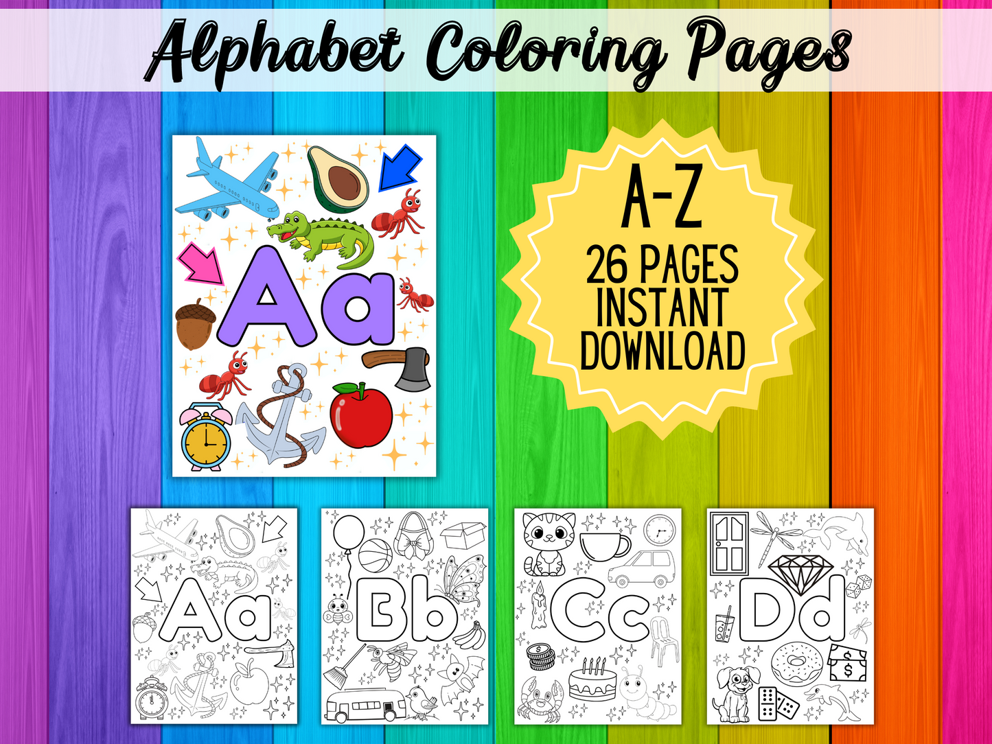 Alphabet Coloring Pages Printable