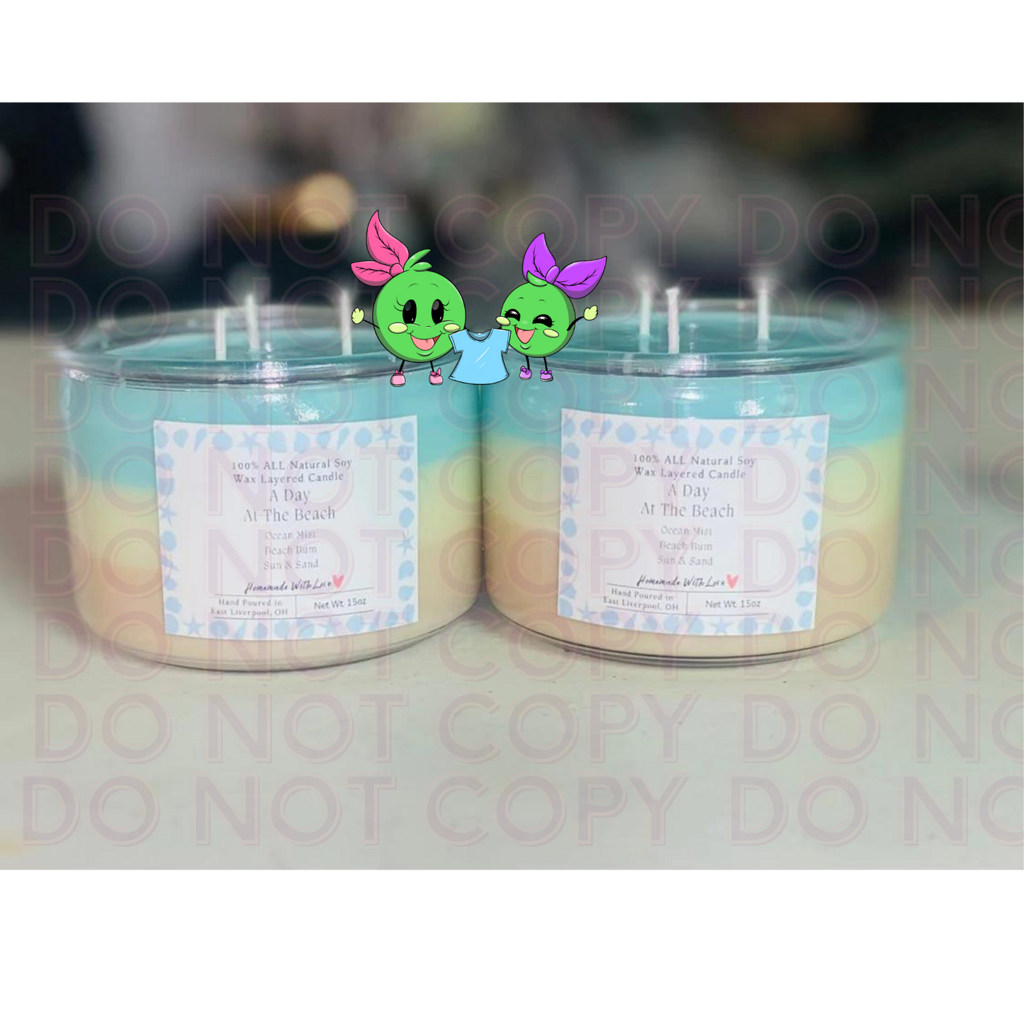 A Day At The Beach Layered 17oz Candle - 2 Peas Tees