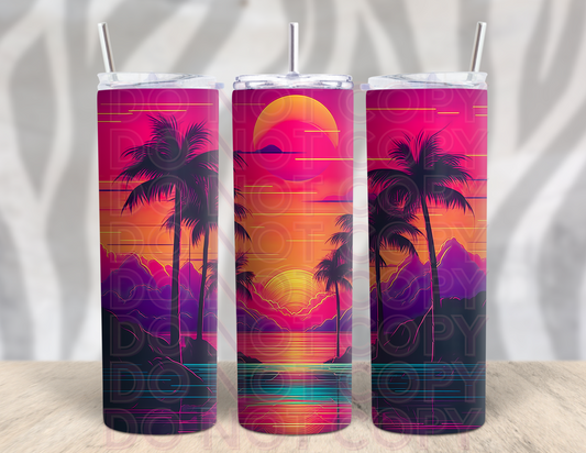 Neon Summer 20oz tumbler - 2 Peas Tees