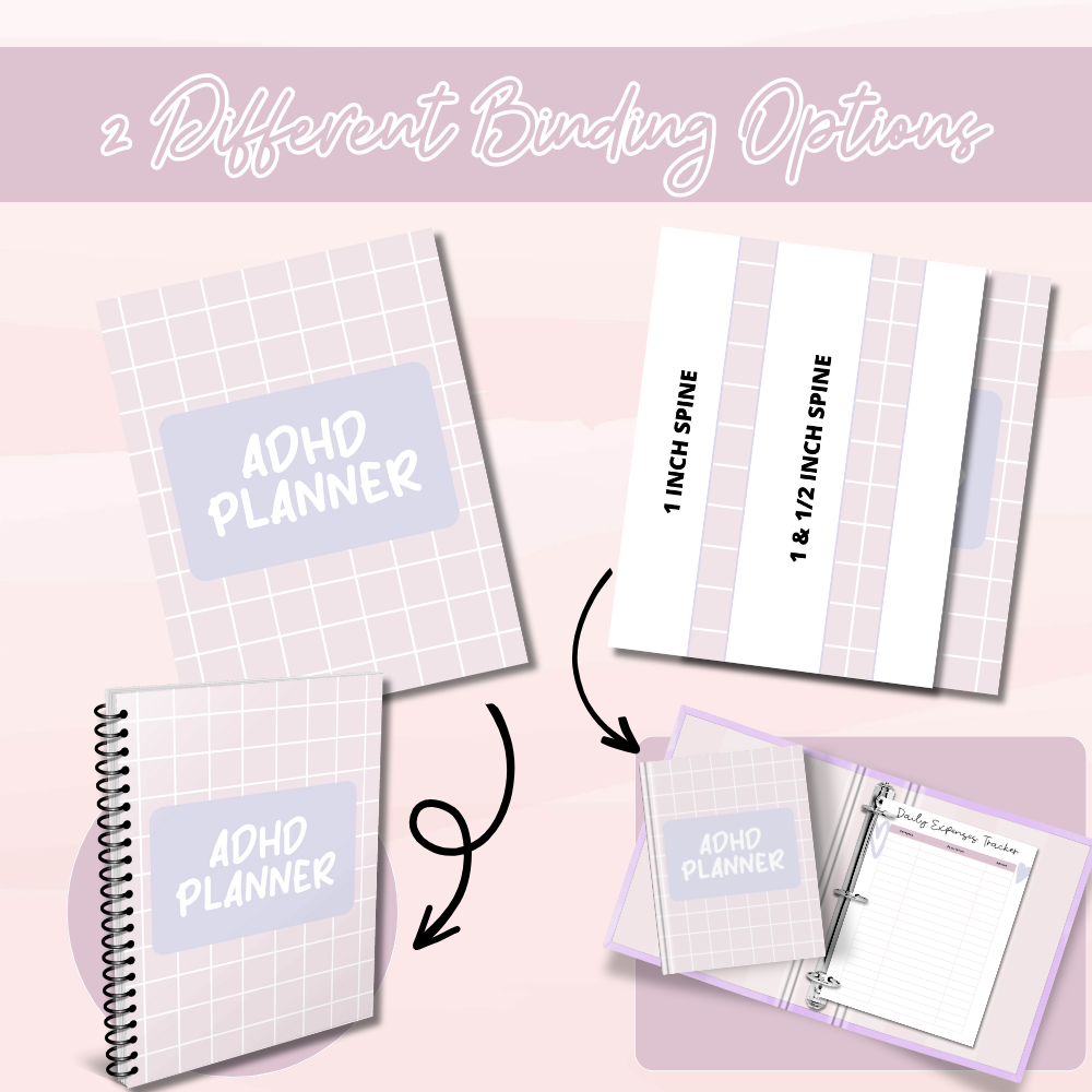 ADHD Printable Planner (Purple and Pink)