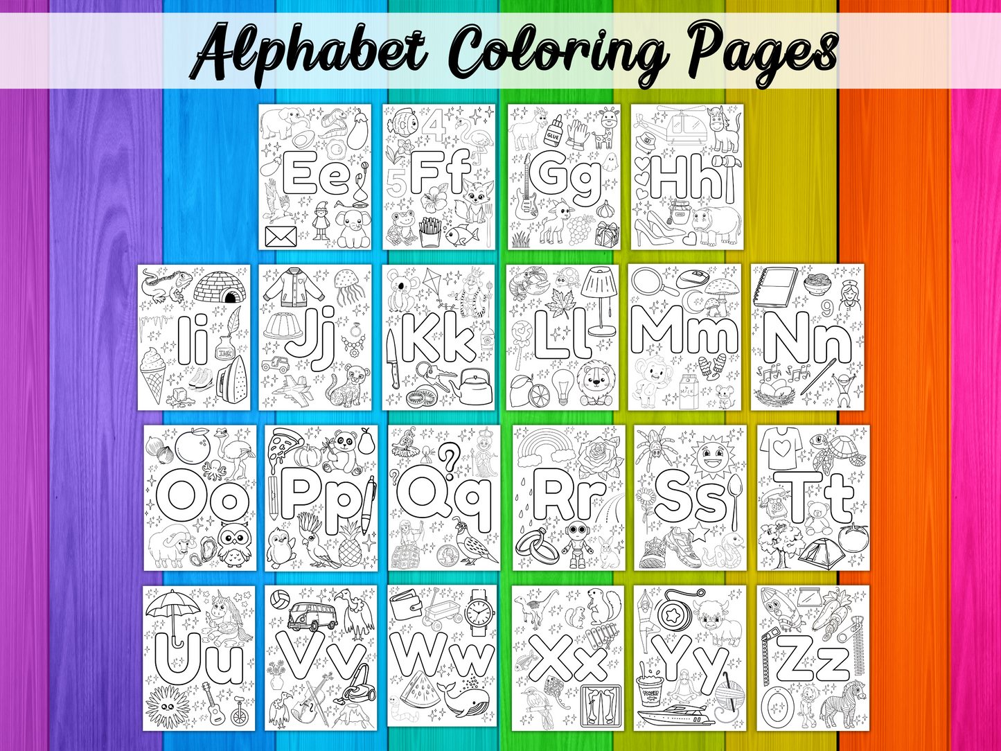 Alphabet Coloring Pages Printable