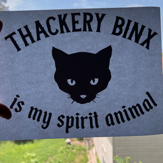 Thackery Binx is My Spirit Animal- Black Design-Short Sleeve or Long Sleeve Only - 2 Peas Tees