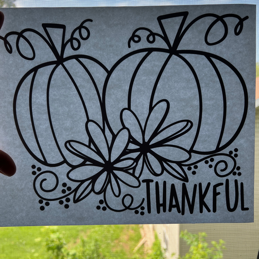 Thankful Pumpkins - Black Design- Short Sleeve or Long Sleeve Only - 2 Peas Tees