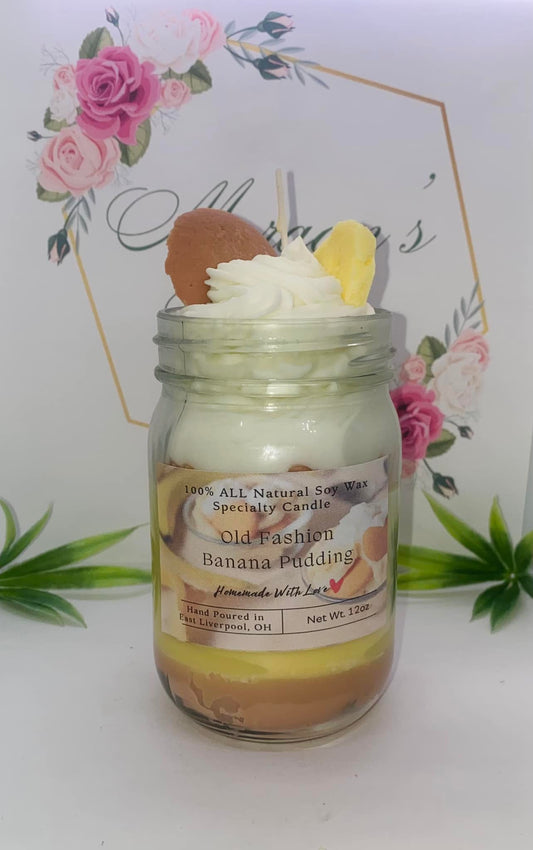 Old Fashioned Banana Pudding -12oz Candle - 2 Peas Tees