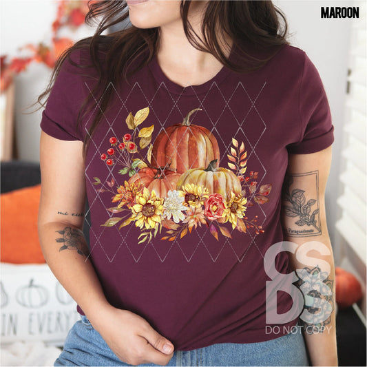 Fall Pumpkin Trio Choose Your shirt Style - 2 Peas Tees