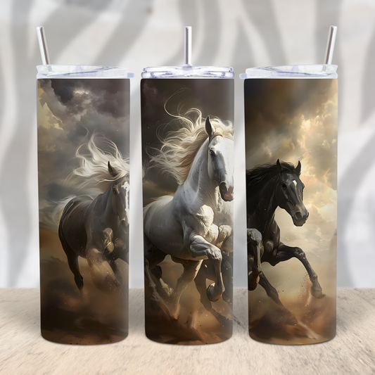 Wild and Free Horses 20oz Skinny Tumbler