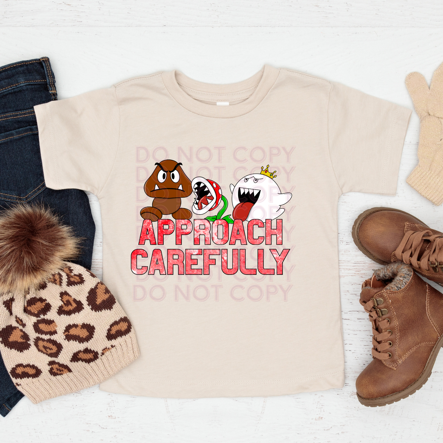 Approach Carefully -90s Mosters-  -infant to adult sizes available- - 2 Peas Tees