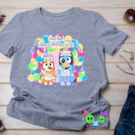 Wackadoo! Happy Birthday to YOU! (pastel colors) - infant through youth sizes- - 2 Peas Tees