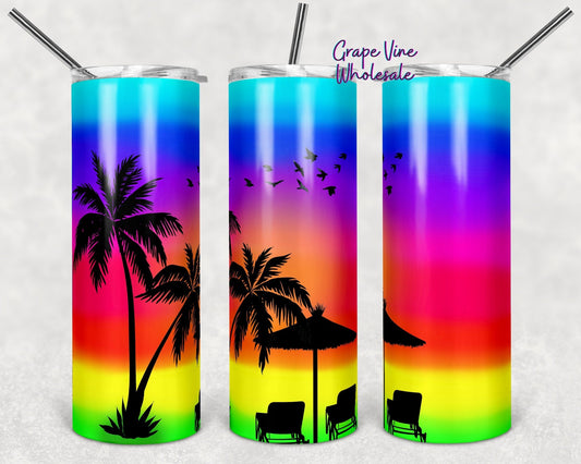 Beach Bright Vacation 20oz Skinny Tumbler Grape Vine Wholesale