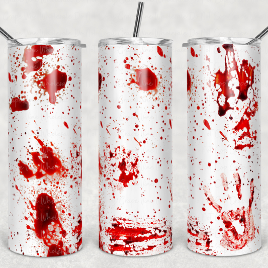 Bloody Handprints 20oz Skinny Tumbler Grape Vine Wholesale