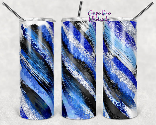 Blue Dream Glitter Burst Milky Way 20oz Skinny Tumbler Grape Vine Wholesale