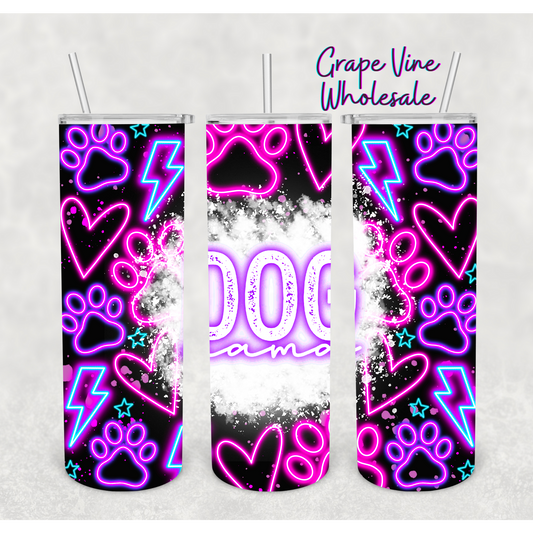 In The Neon Dog Mama 20oz Skinny Tumbler Grape Vine Wholesale