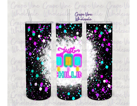 Just Chillin 20oz Skinny Tumbler Grape Vine Wholesale