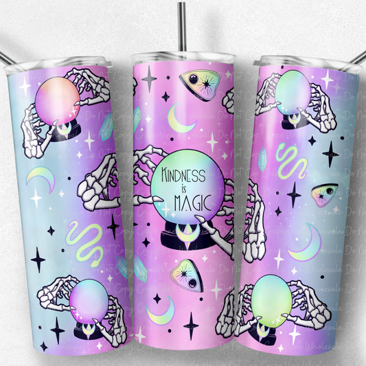 Kindness is Magic -crystal ball- 20oz Skinny Tumbler Grape Vine Wholesale