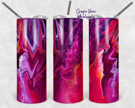 Lavender Highs & Fuchsia Lows Milkyway 20oz Skinny Tumbler Grape Vine Wholesale