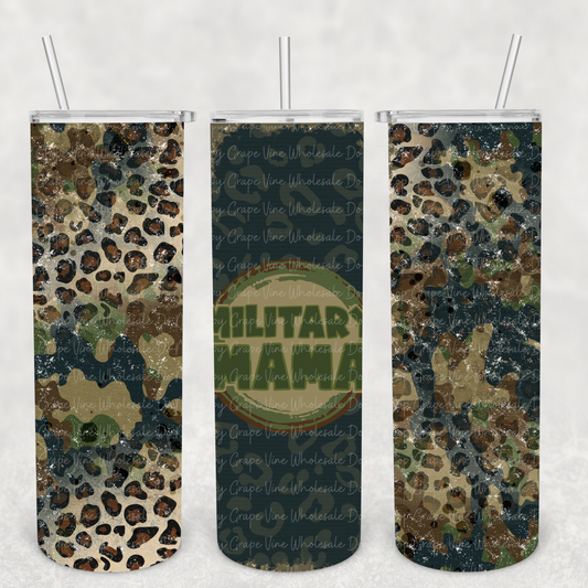 Military Mama 20oz Skinny Tumbler Grape Vine Wholesale