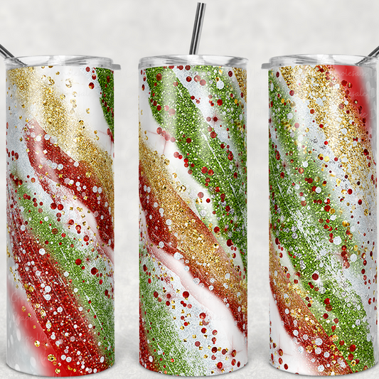 Milky Way Green & Red  20oz Skinny Tumbler Grape Vine Wholesale