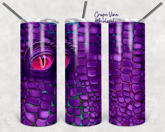 Purple Textured Dragon Eye 20oz Skinny Tumbler Grape Vine Wholesale